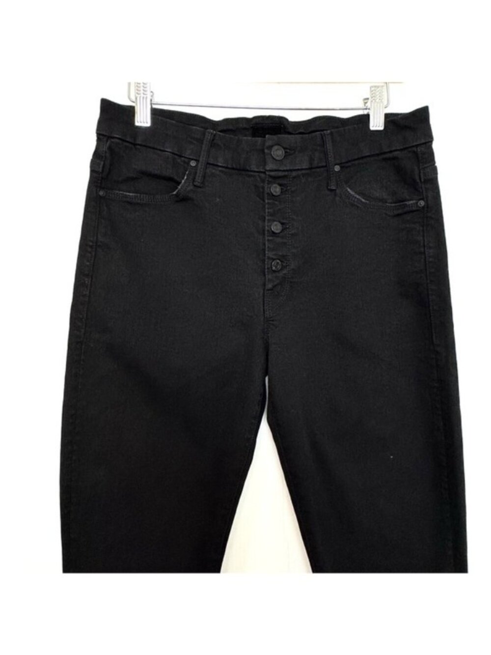 Mother Jeans The Pixie Ankle Fray in Not Guilty Black 31 - Picture 3 of 13